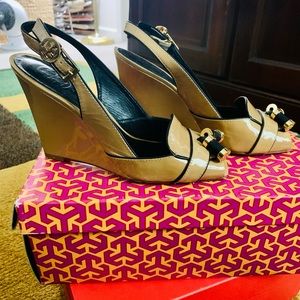 Beautiful Tory Burch wedge sandals  size 6 -Reg $325